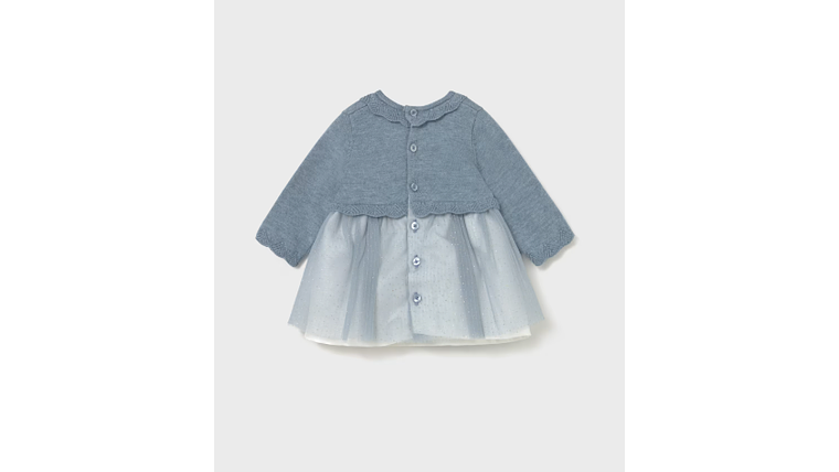 VESTIDO TRICOT C/ TULE 2