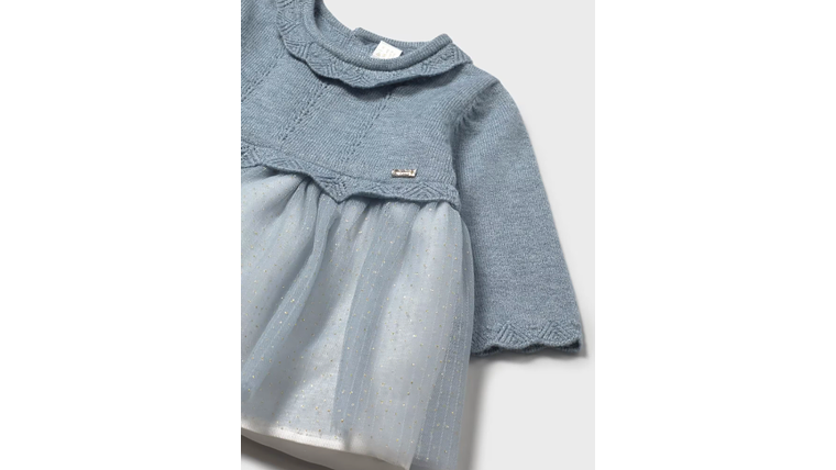 VESTIDO TRICOT C/ TULE 3