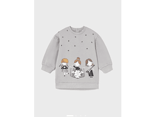 VESTIDO FELPA GRÁFICA