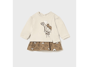 VESTIDO COMBINADO FELPA