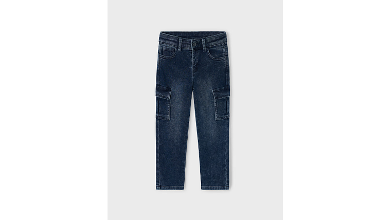 CALÇA SOFT DENIM CARGO 1