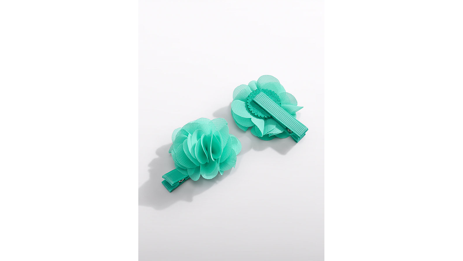 SET GANCHOS CABELO FLOR GASA 12