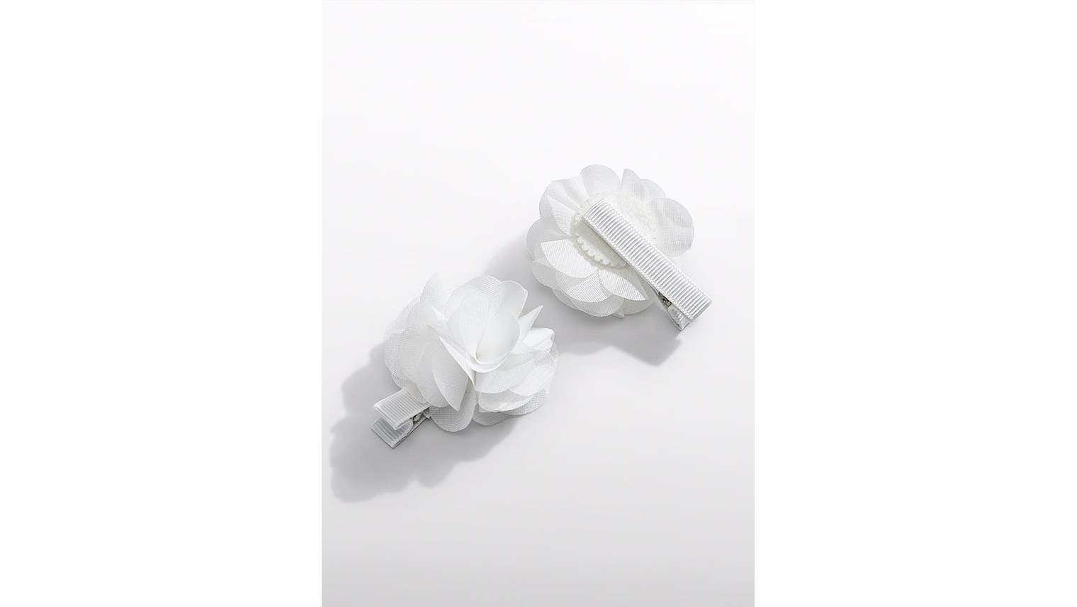 SET GANCHOS CABELO FLOR GASA 4