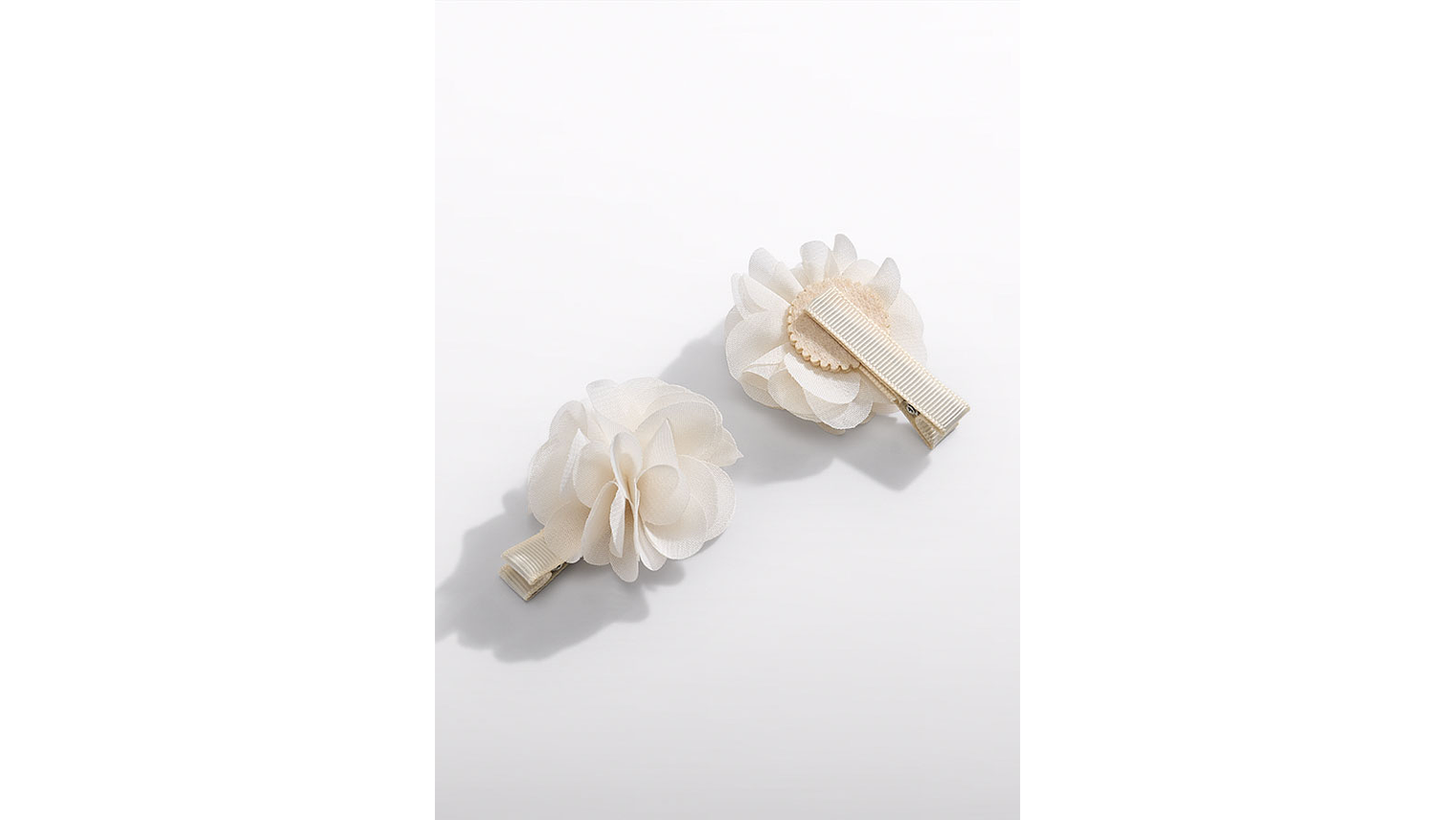 SET GANCHOS CABELO FLOR GASA 6