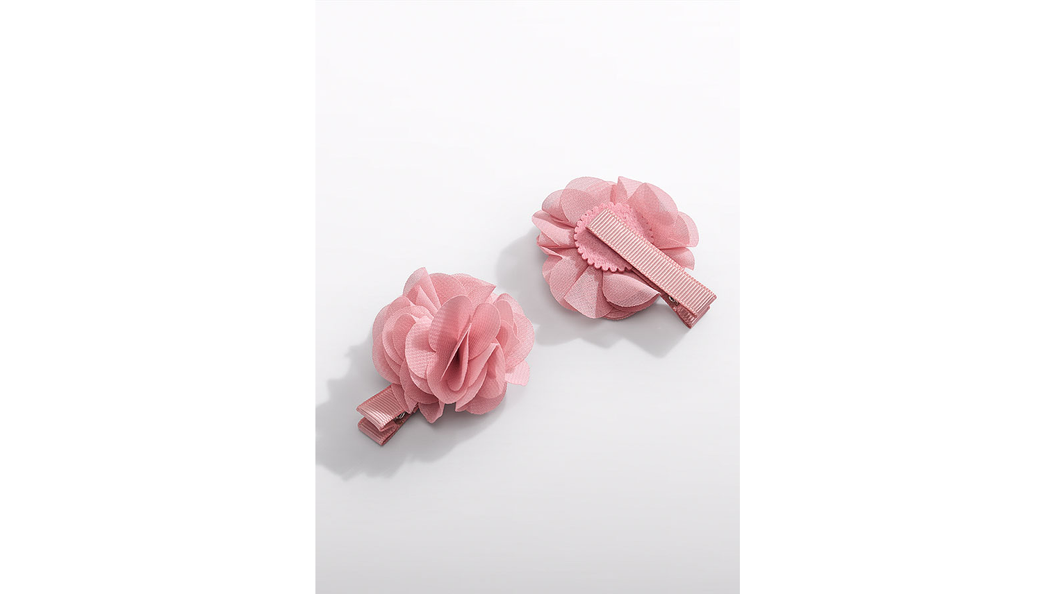 SET GANCHOS CABELO FLOR GASA 2