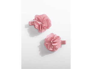 SET GANCHOS CABELO FLOR GASA