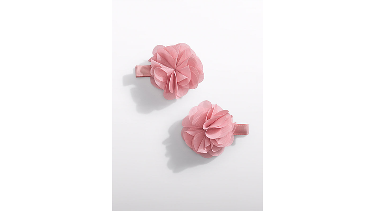 SET GANCHOS CABELO FLOR GASA 1