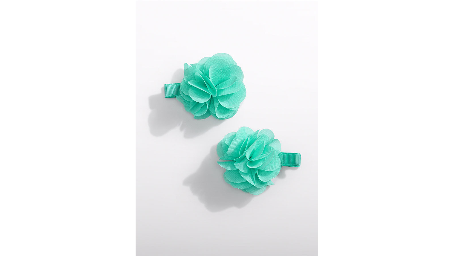 SET GANCHOS CABELO FLOR GASA 11