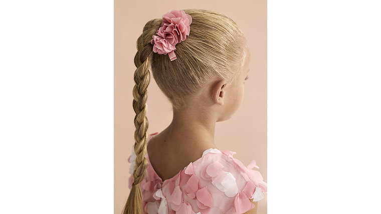 SET GANCHOS CABELO FLOR GASA 7