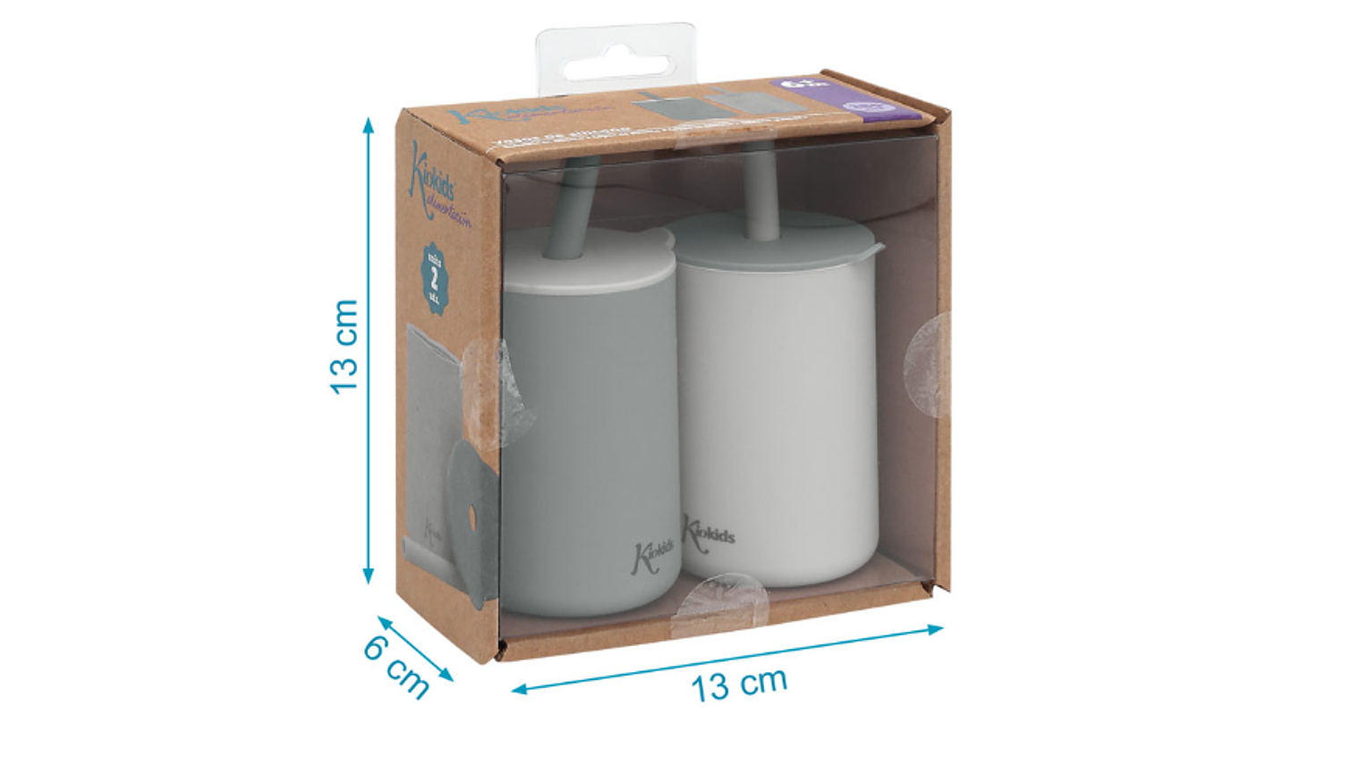 2 COPOS SILICONE 180ML KIOKIDS 6M+ 3