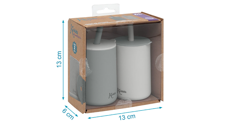 2 COPOS SILICONE 180ML KIOKIDS 6M+ 3