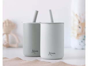 2 COPOS SILICONE 180ML KIOKIDS 6M+