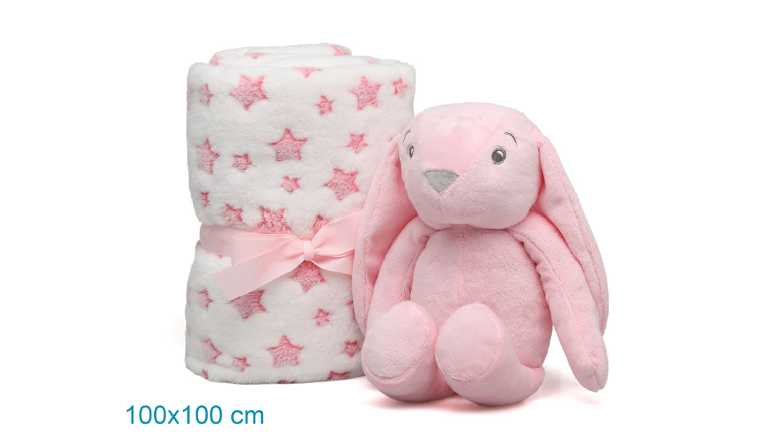 MANTINHA C/ COELHINGO 100X100 ROSA 2