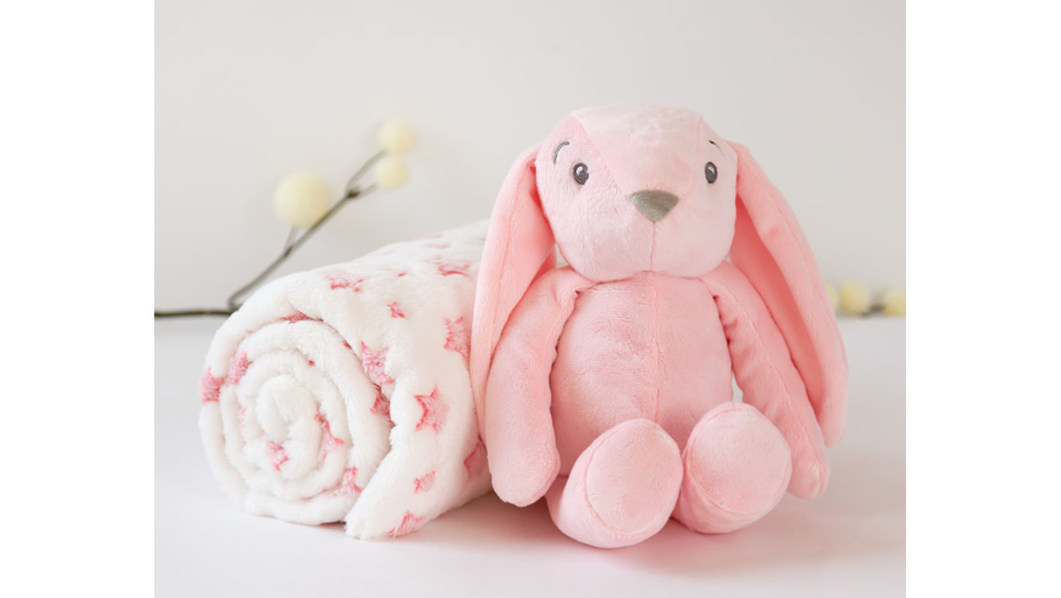 MANTINHA C/ COELHINGO 100X100 ROSA 3