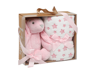 MANTINHA C/ COELHINGO 100X100 ROSA