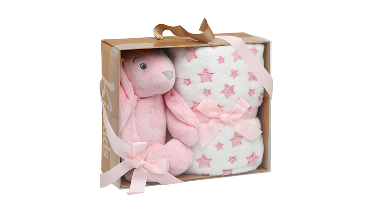 MANTINHA C/ COELHINGO 100X100 ROSA 1