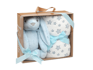 MANTINHA C/ COELHO 100X100 AZUL