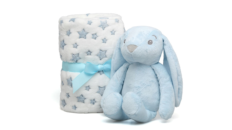 MANTINHA C/ COELHO 100X100 AZUL 3