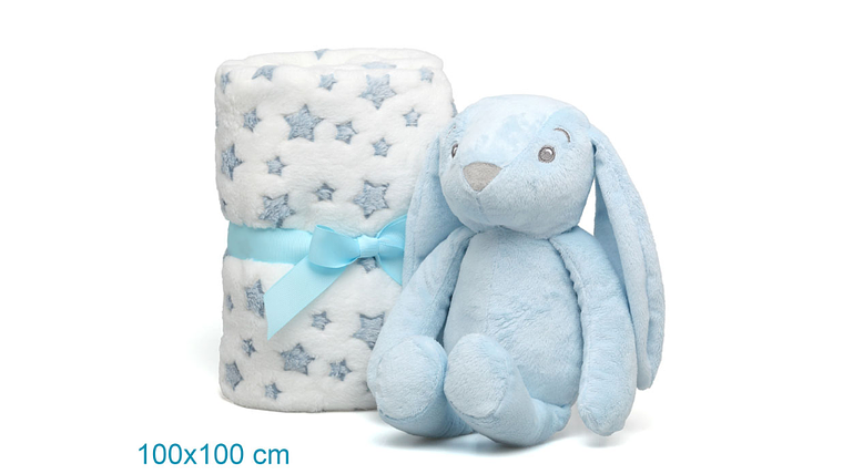 MANTINHA C/ COELHO 100X100 AZUL 4