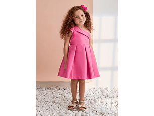 VESTIDO MIKADO ASSIMETRICO