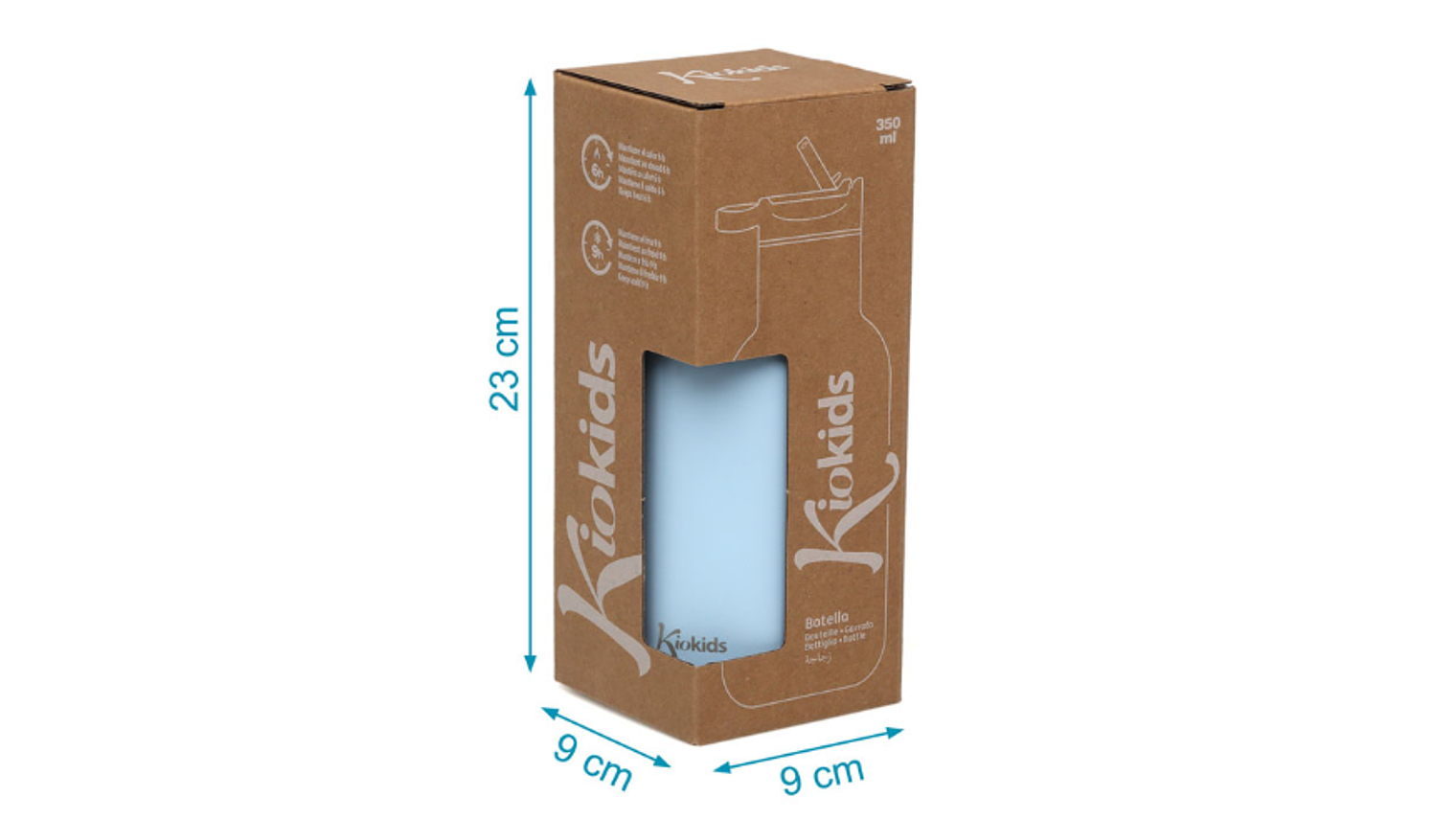 GARRAFA TÉRMICA 350ML AZUL 4