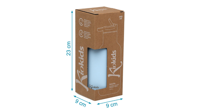 GARRAFA TÉRMICA 350ML AZUL 4