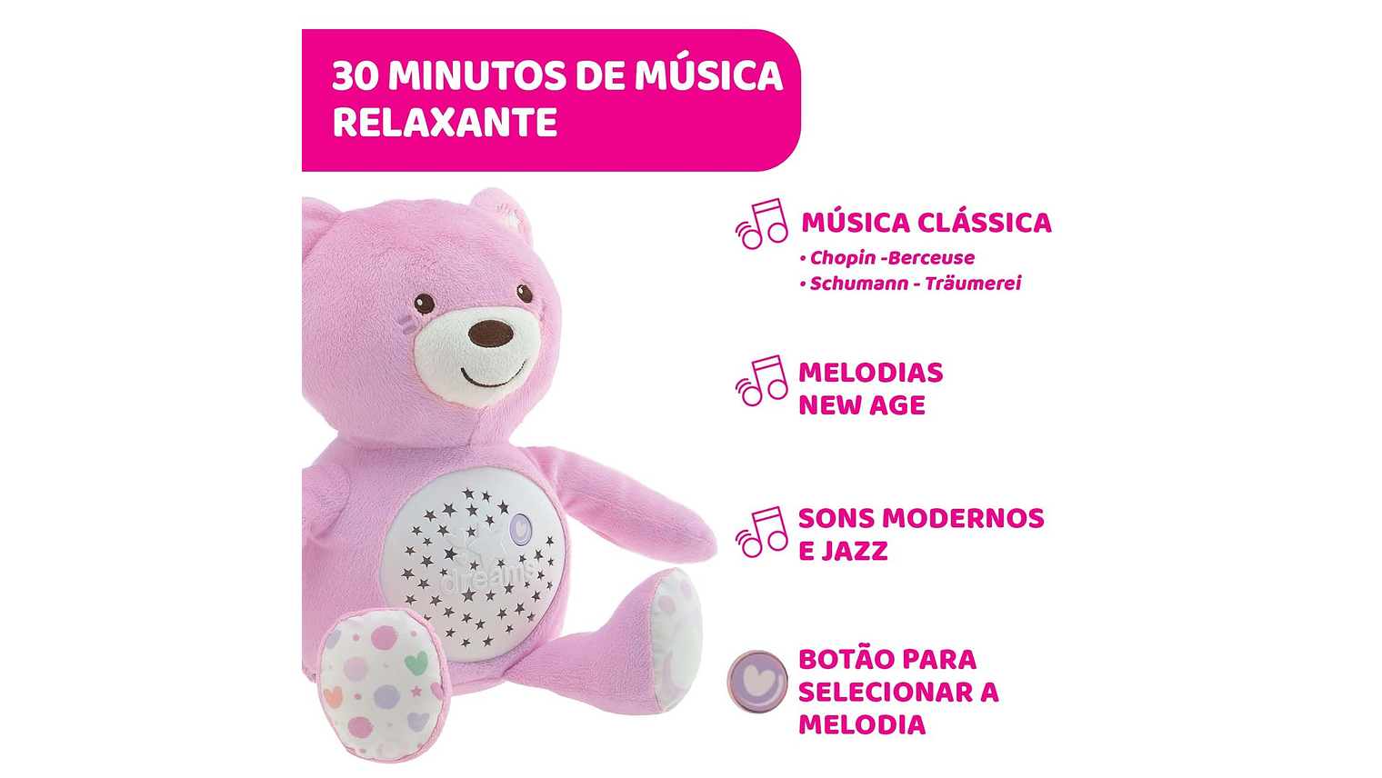 URSINHO BOA NOITE ROSA CHICCO 0+ 2