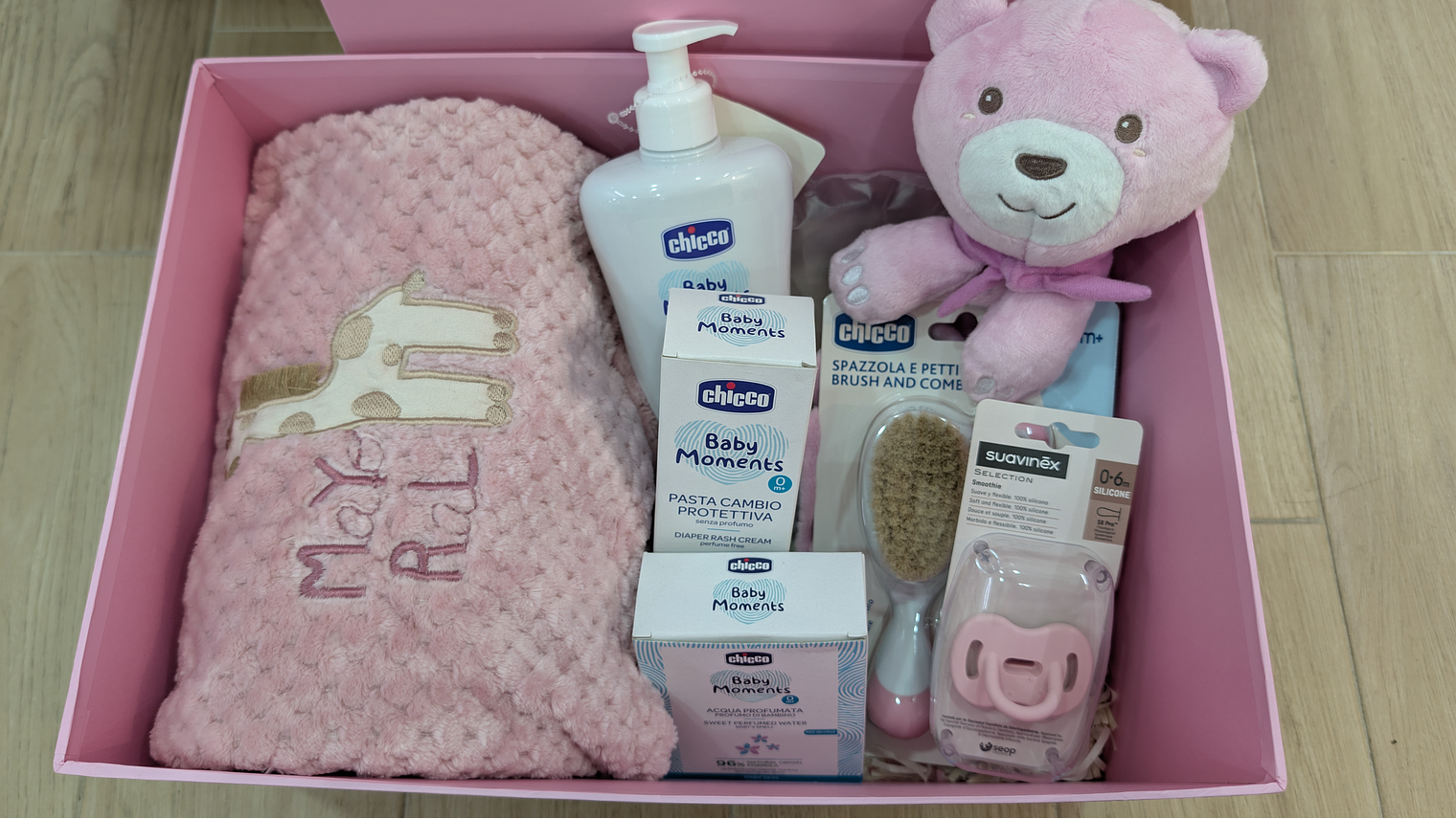 BABY BOX ARCO ÍRIS ROSA 1