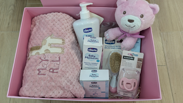 BABY BOX ARCO ÍRIS ROSA 1