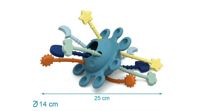 BRINQUEDO DE SILICONE KIOKIDS 10M+ 5