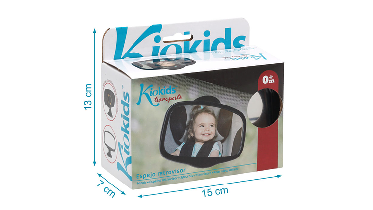 ESPELHOO RETROVISOR 14X9CM KIOKIDS 0+ 3