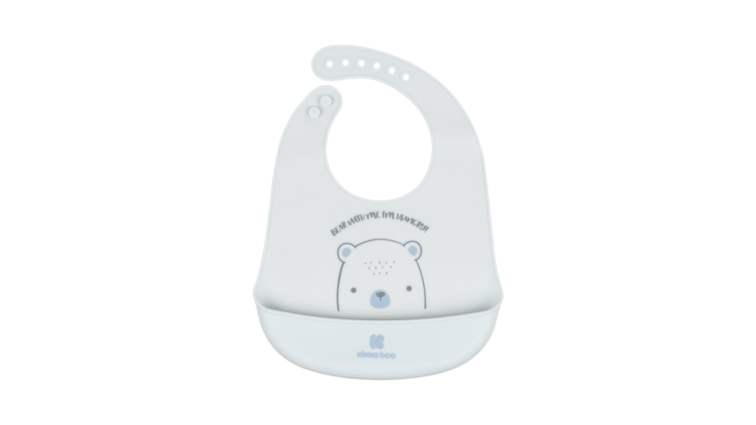 BABETE SILICONE URSO AZUL 4M+ 1