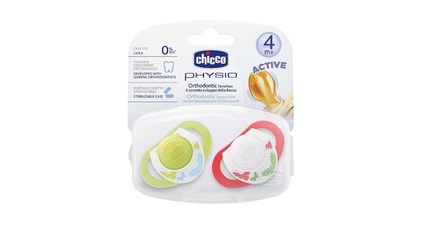 CHUPETA CHICCO PHYSIO ACTIVE LATEX 4M+ 1