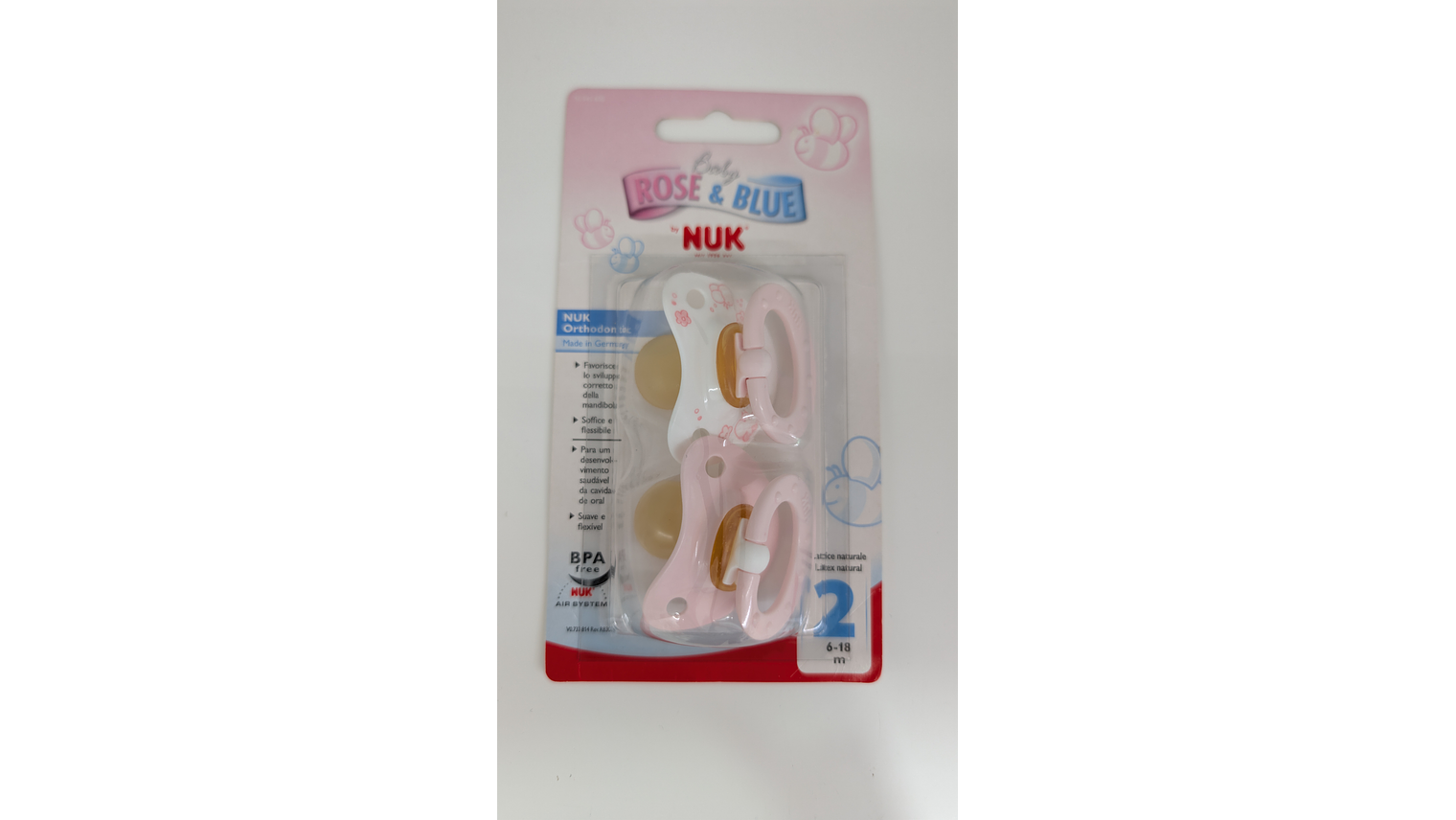 CHUPETA LATEX NUK ROSA 6-18M 1