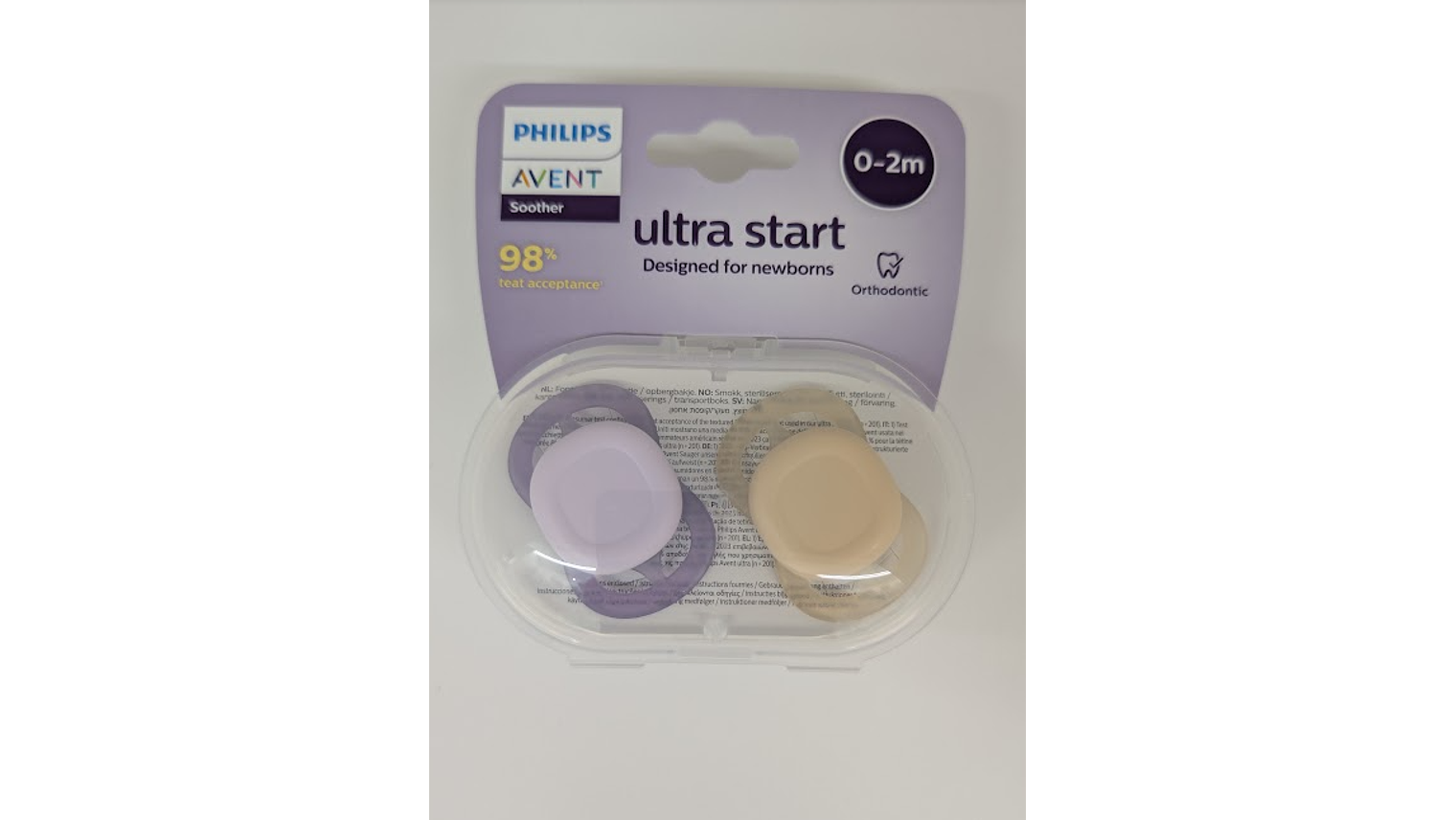 CHUPETAS AVENT ULTRA START 0-2M 2