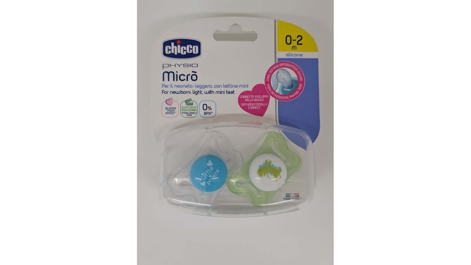 CHUPETA CHICCO PHYSIO MICRO SILICONE 0-2M 1