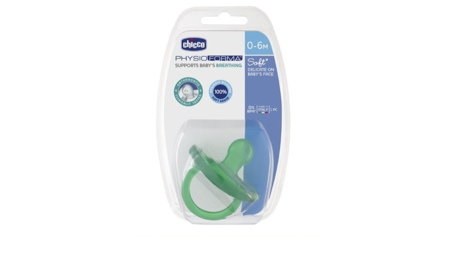 CHUPETA CHICCO PHYSIO SOFT SILICONE 0-6M 2