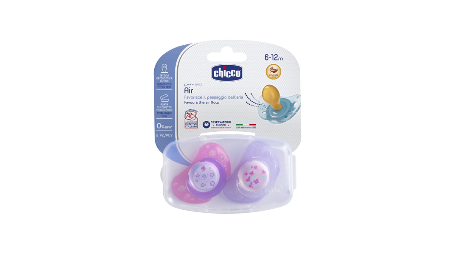 CHUPETA CHICCO PHYSIO AIR LÁTEX 6-12M 1