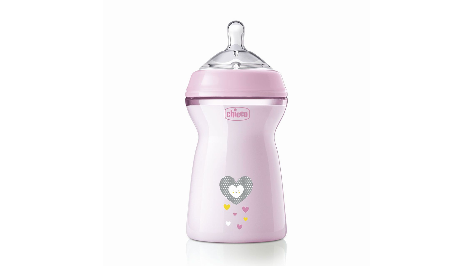 BIBERAO CHICCO NATURAL FEELING ROSA 330ML 6M+ 1
