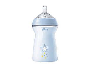 BIBERAO CHICCO NATURAL FEELING AZUL 330ML 6M+