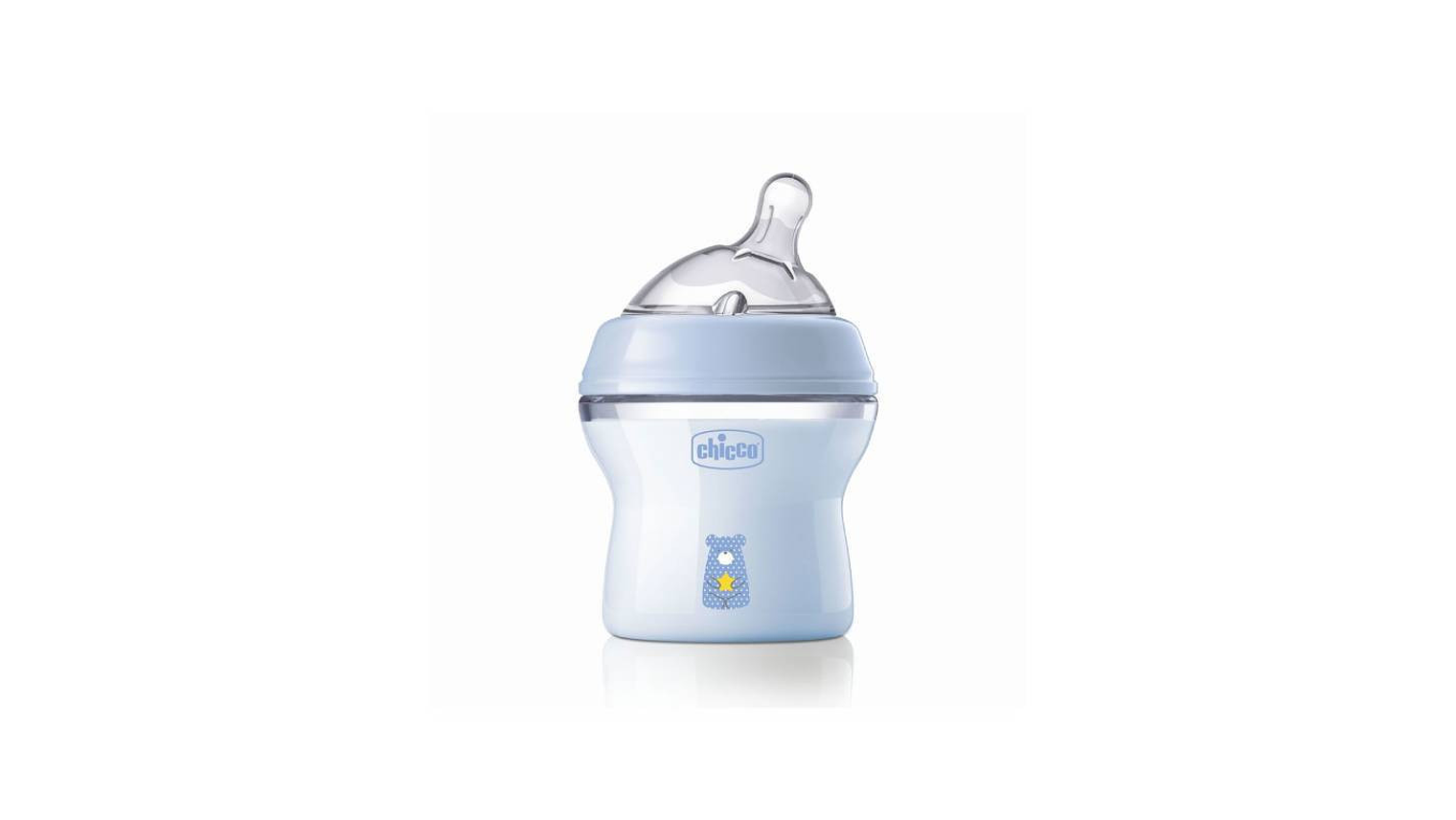 BIBERAO CHICCO NATURAL FEELING AZUL 150ML 0+ 1