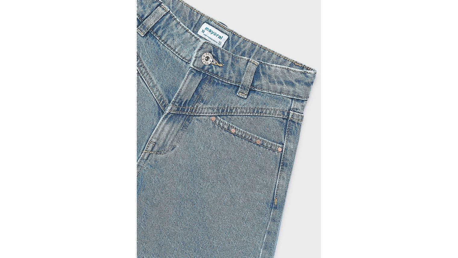 CALÇÕES JEANS C/ REBITES 3