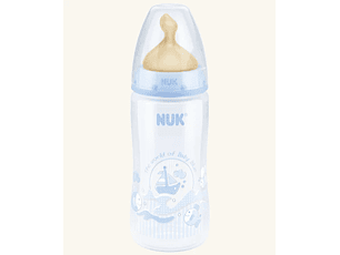 BIBERÃO NUK ROSA LATEX 300ML 0-6M