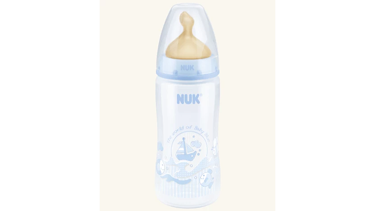 BIBERÃO NUK ROSA LATEX 300ML 0-6M 1