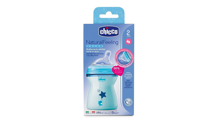 BIBERÃO CHICCO NATURAL FEELING 250ML 2+ 2