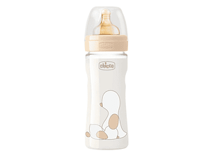 BIBERÃO CHICCO VIDRO LATEX 240ml 0+
