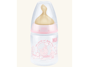 BIBERÃO NUK ROSA LATEX 150ML 0-6M