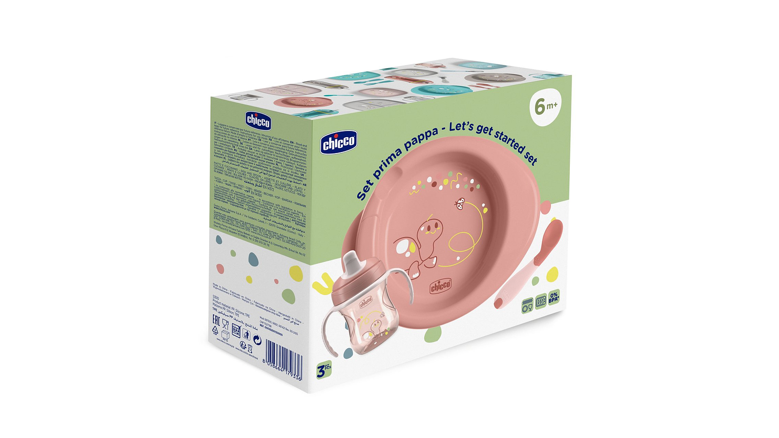 CONJUNTO DE PAPA ROSA CHICCO 6M+ 5