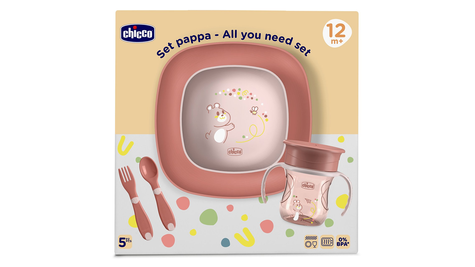 CONJUNTO DE PAPA ROSA CHICCO 12M+ 1