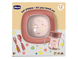 CONJUNTO DE PAPA ROSA CHICCO 12M+